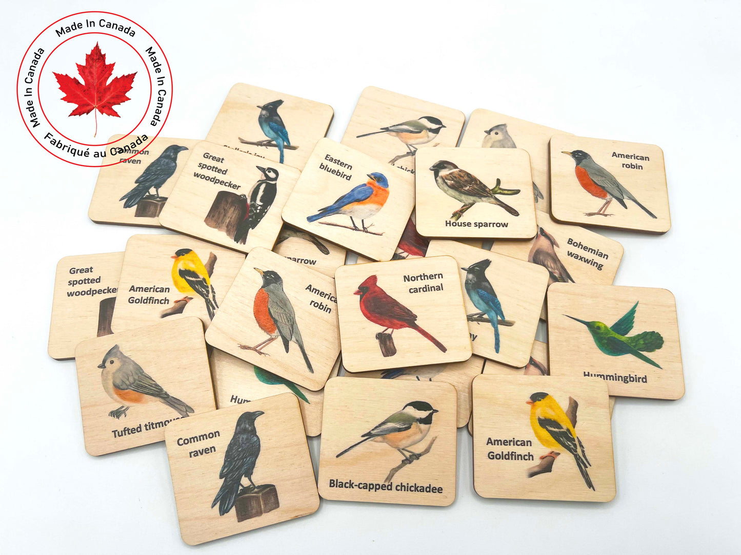 Wooden Birds Memory Game