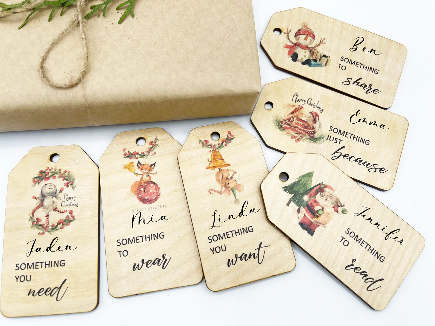 Christmas Gift Tag (Something You Want, Need, Wear, Read and just because)