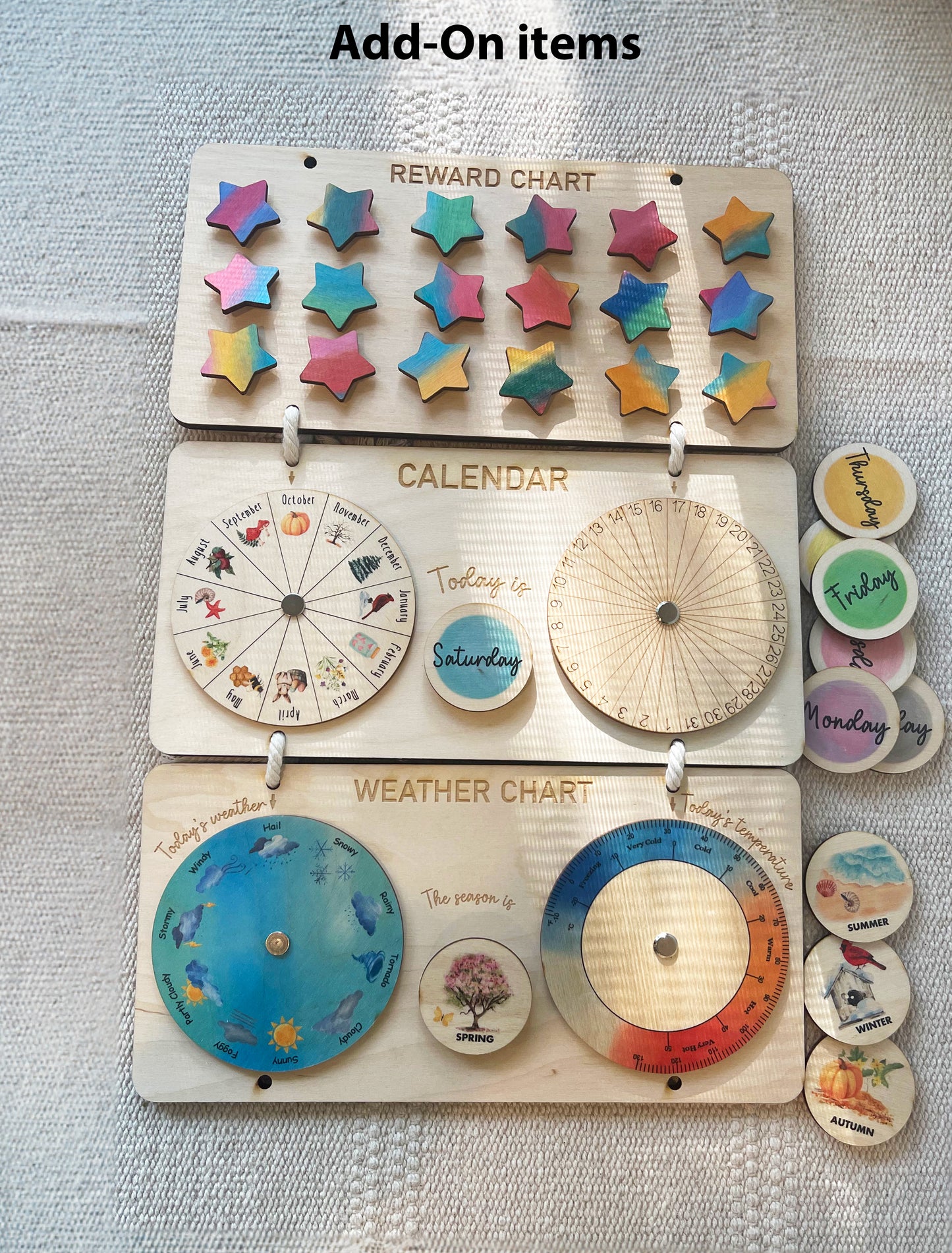 Personalized Daily Routine Board with tokens