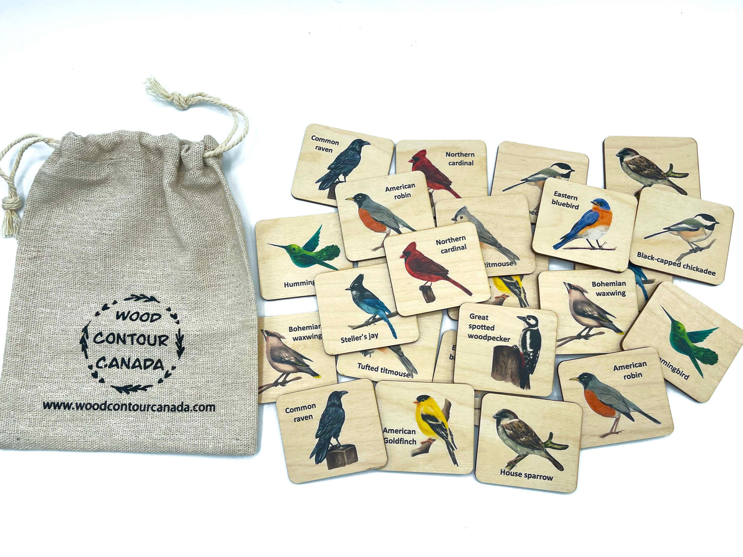Wooden Birds Memory Game
