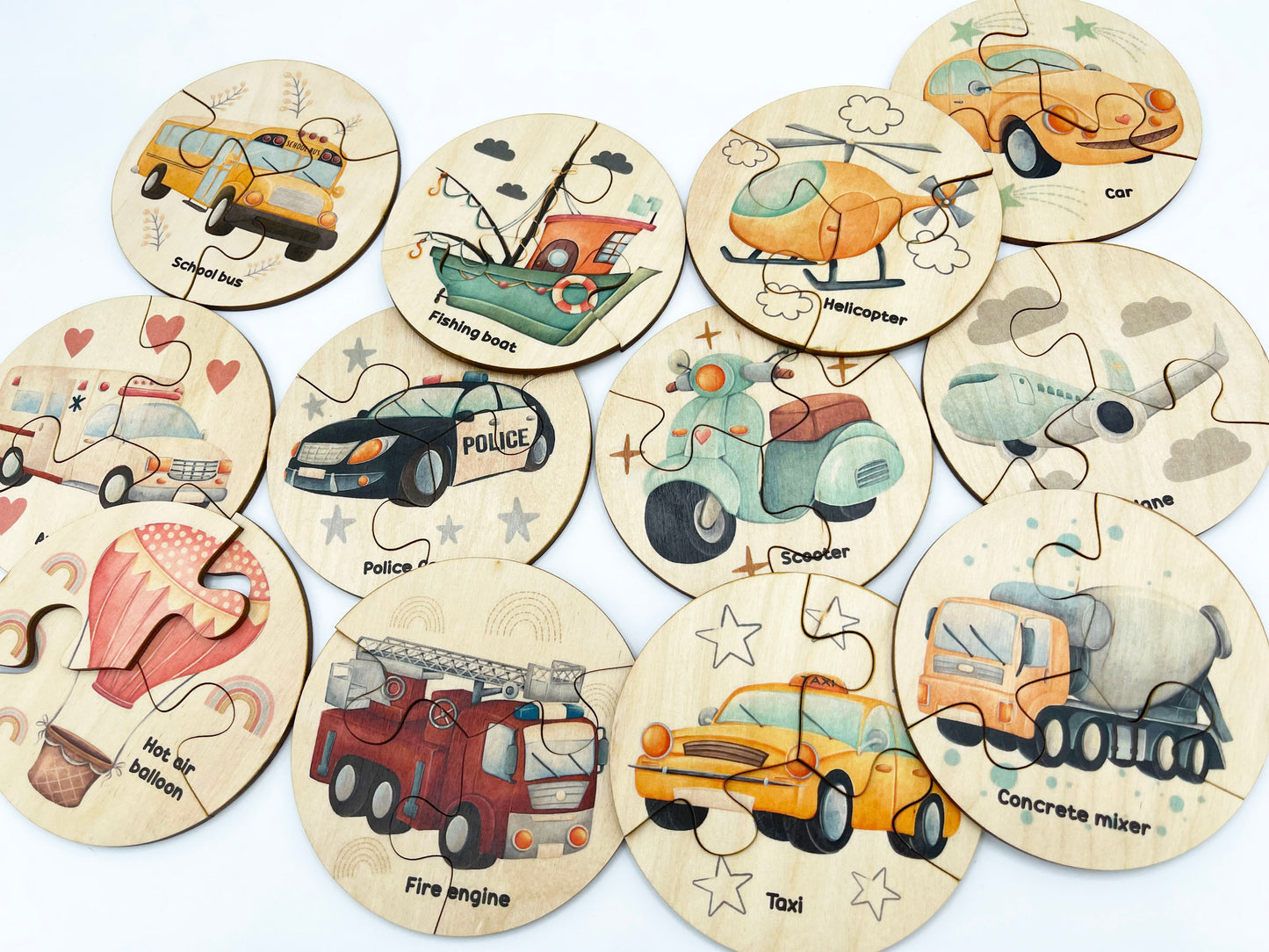 Wooden Transportation Puzzle
