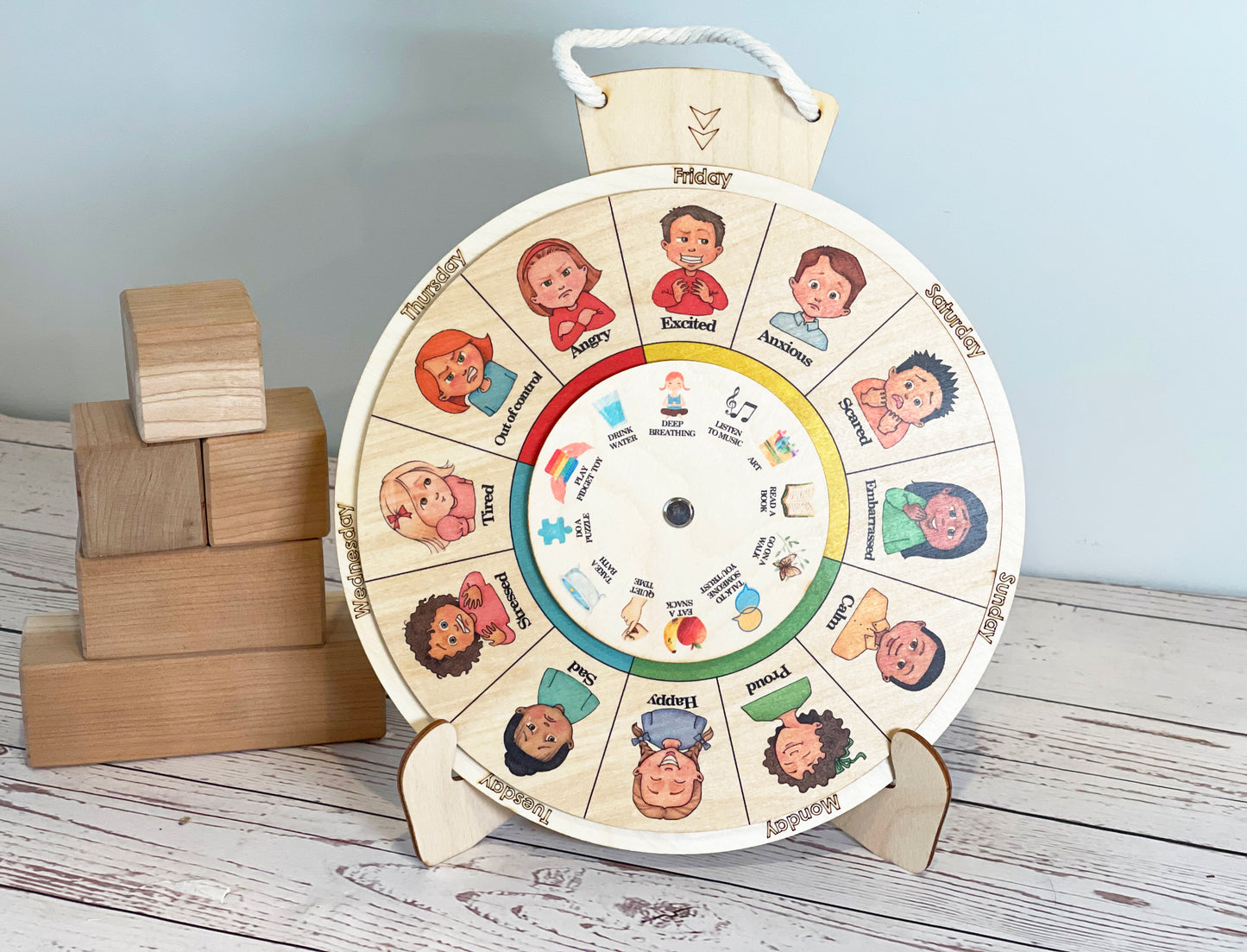 Wooden Emotions Wheel