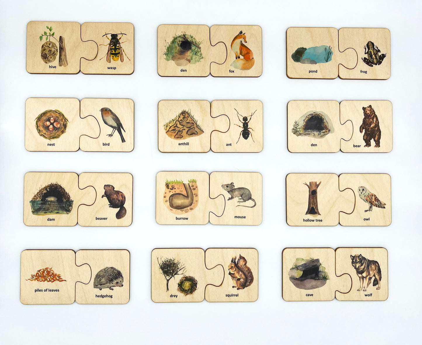 Wooden Animals Habitat Sorting Puzzle