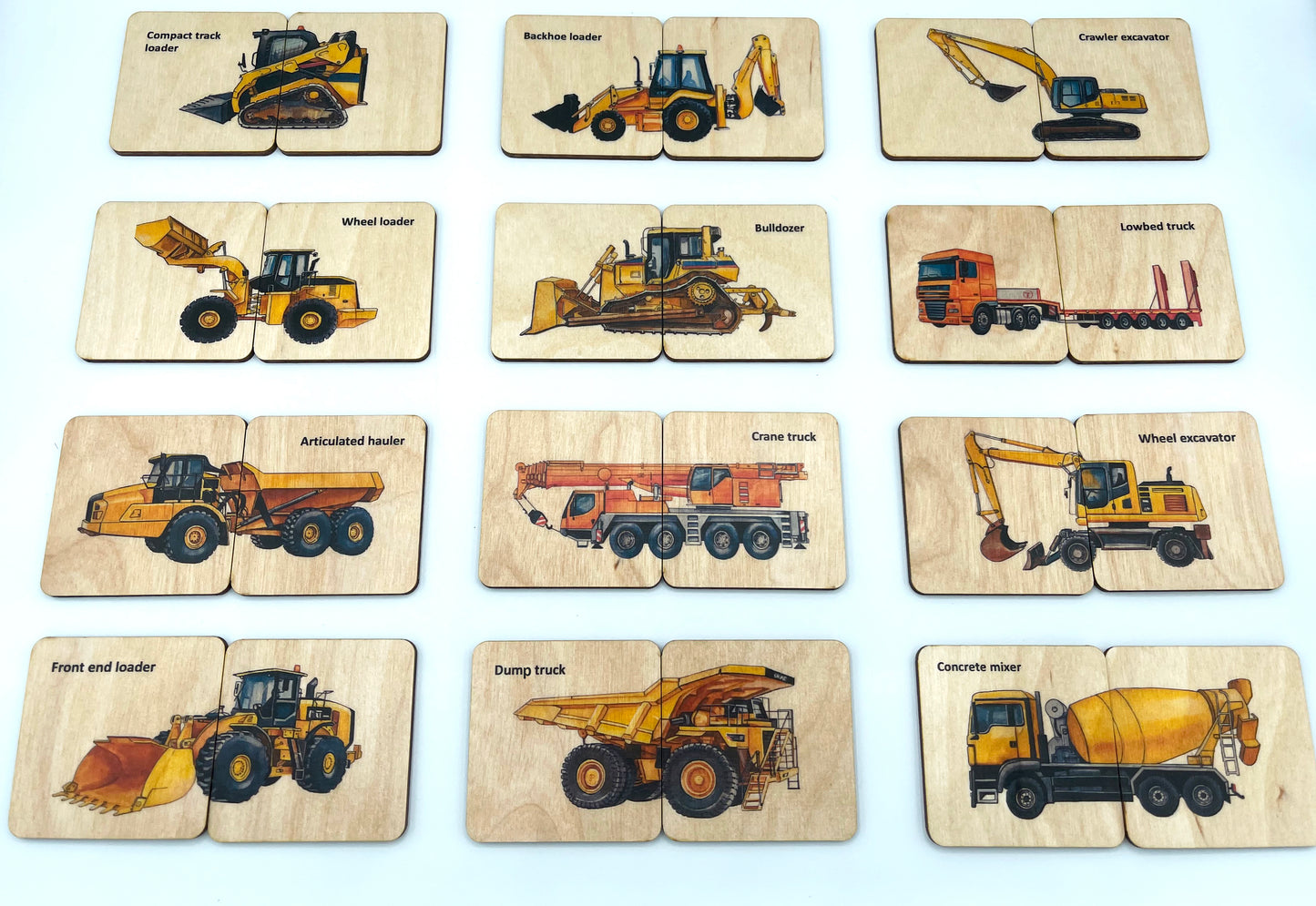 Wooden Construction Truck Matching Puzzle