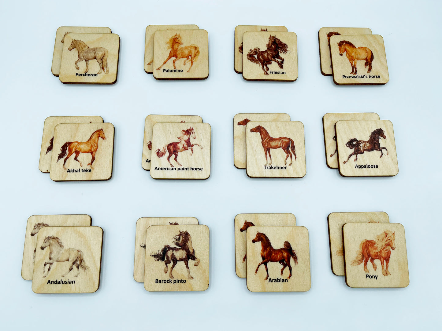 Wooden Horse Memory Game