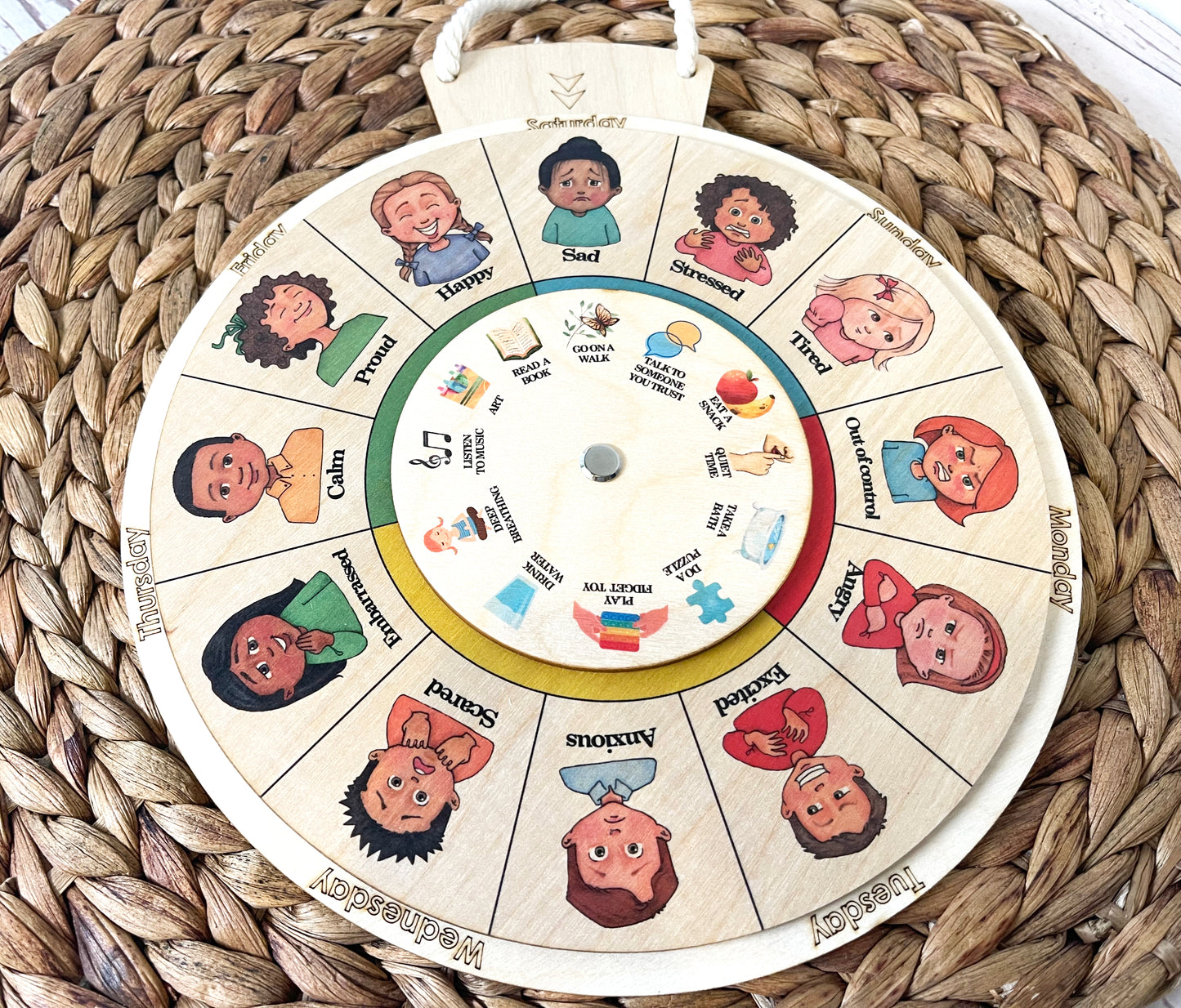 Wooden Emotions Wheel