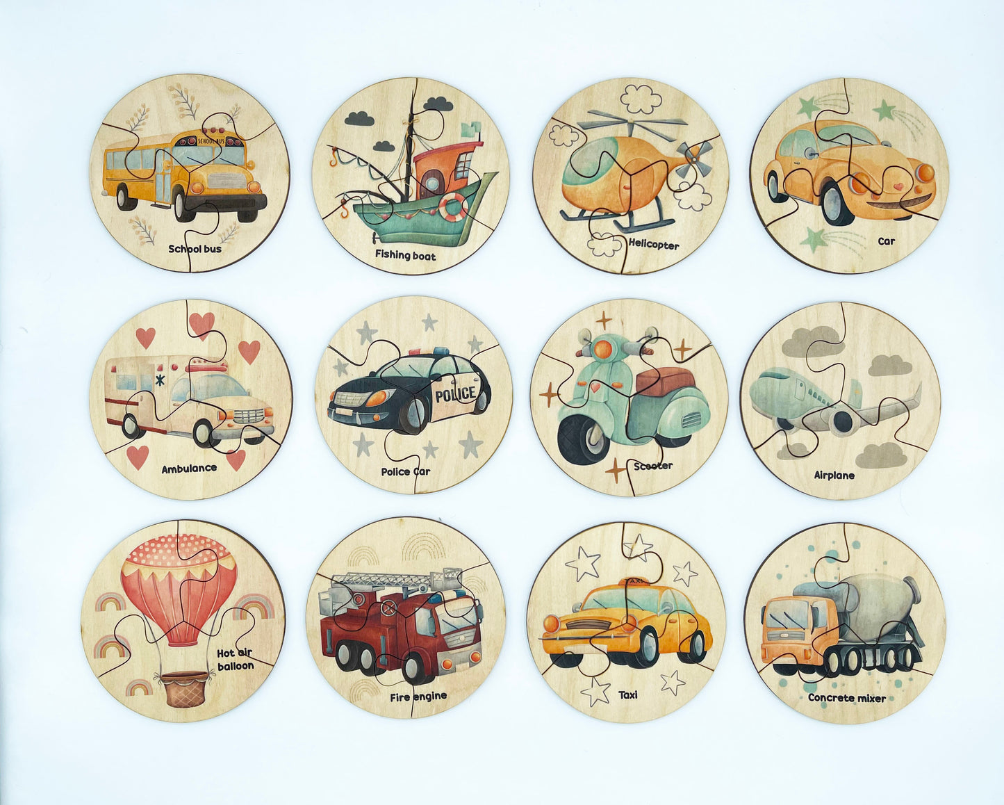 Wooden Transportation Puzzle