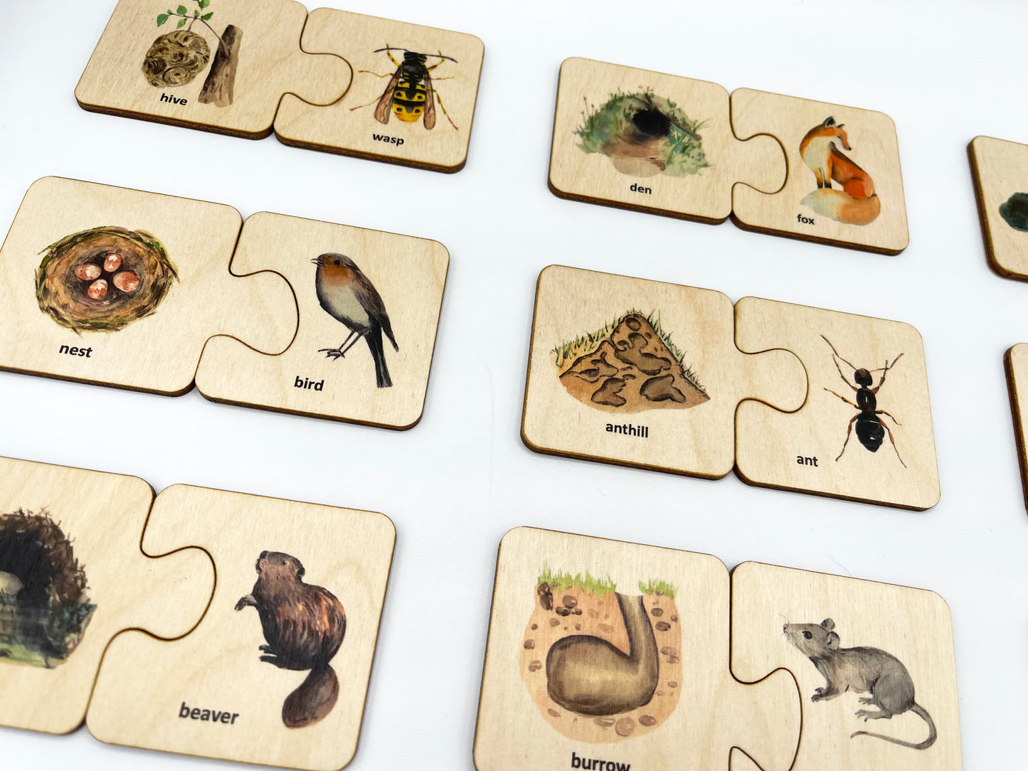 Wooden Animals Habitat Sorting Puzzle