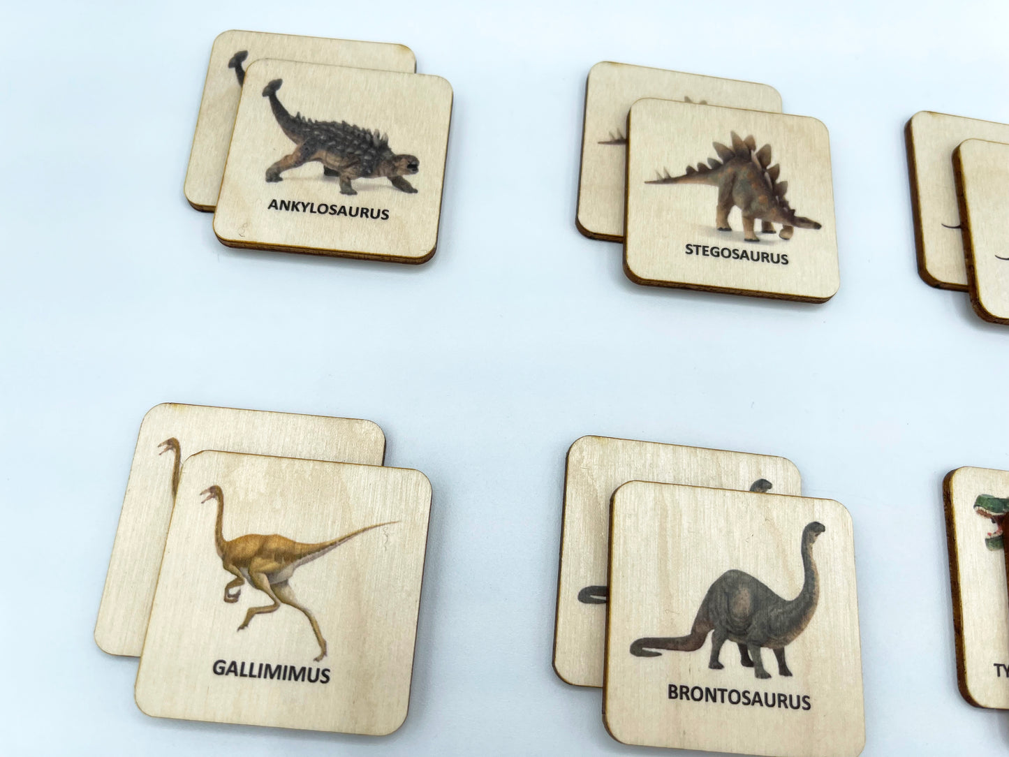 Wooden Dinosaurs Memory Game