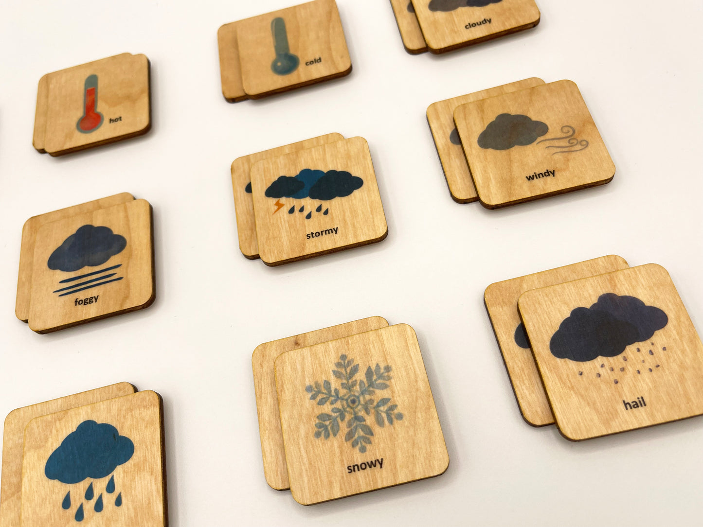 Wooden Weather Memory Game