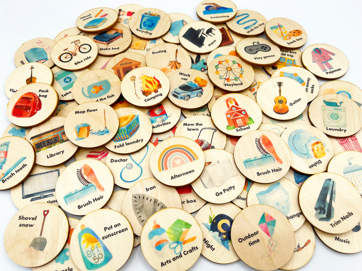 Personalized Daily Routine Board with tokens