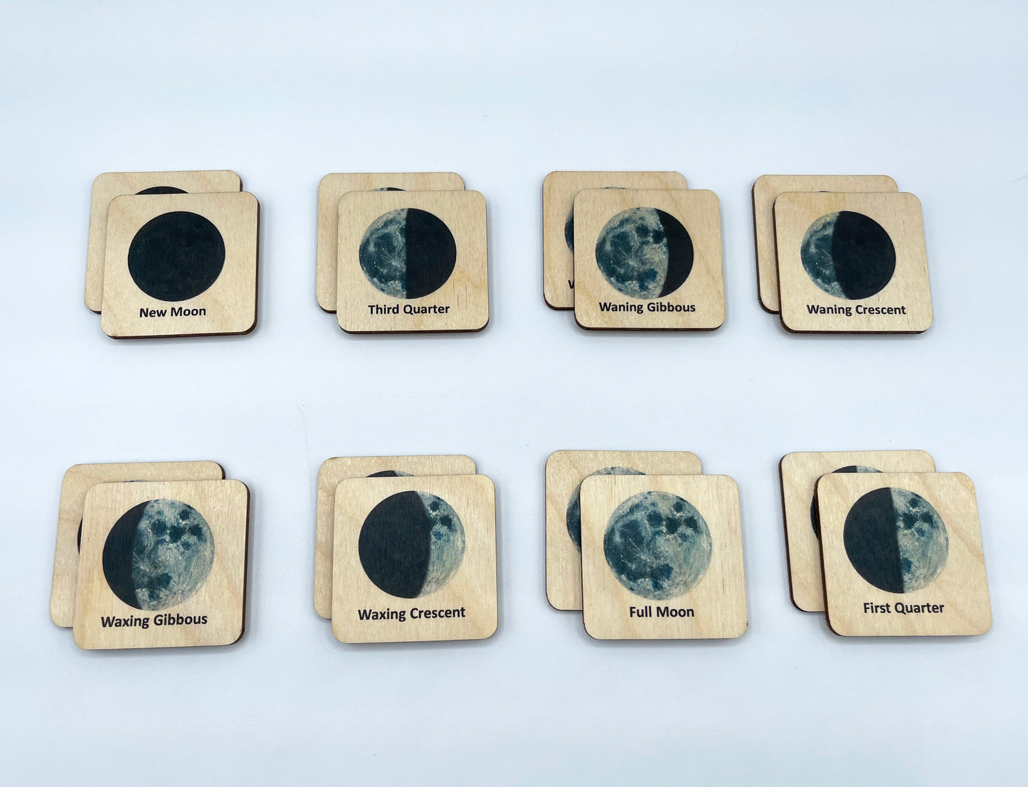 Wooden Space Solar System Memory Game