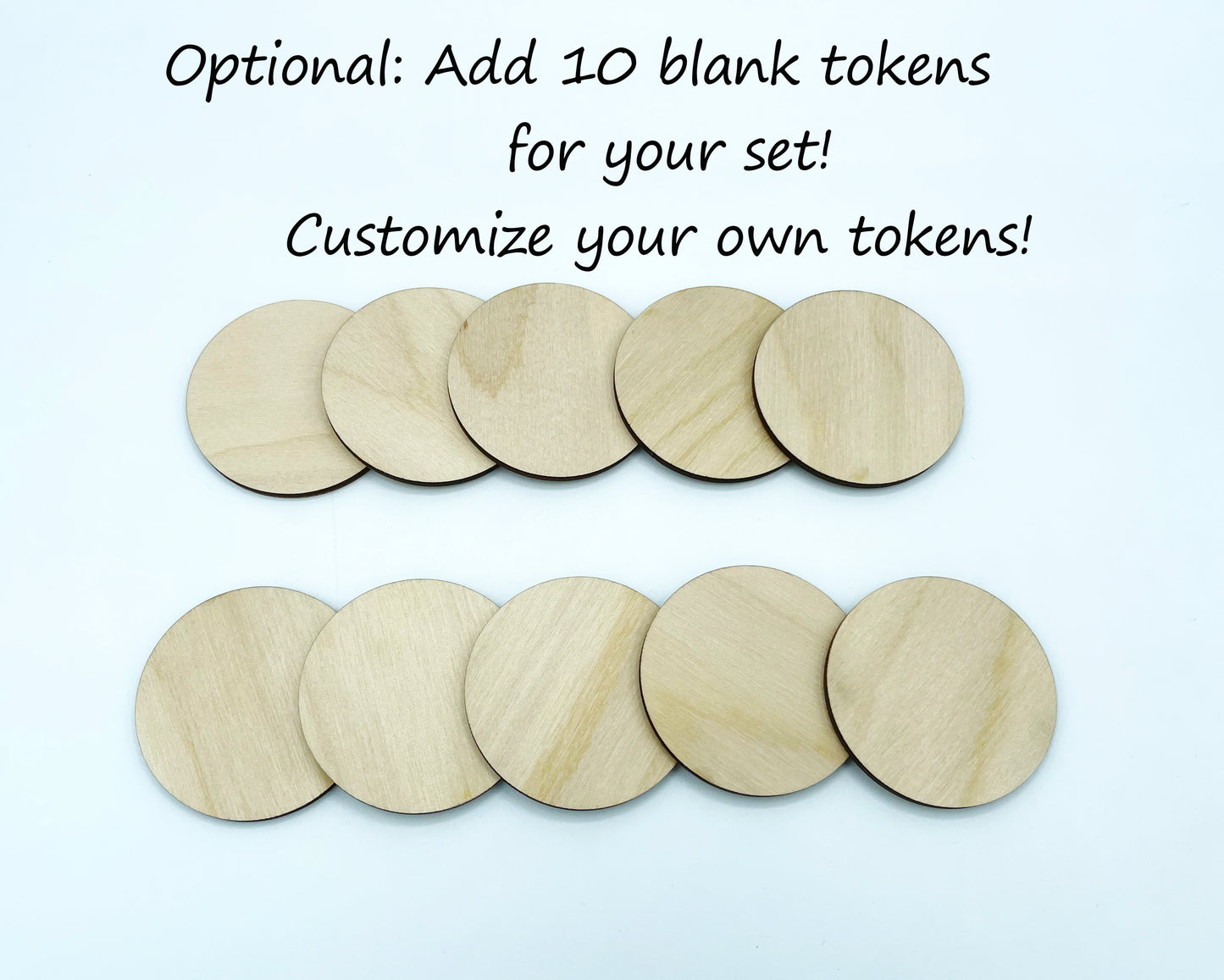 Wooden Christmas Advent Calendar tokens