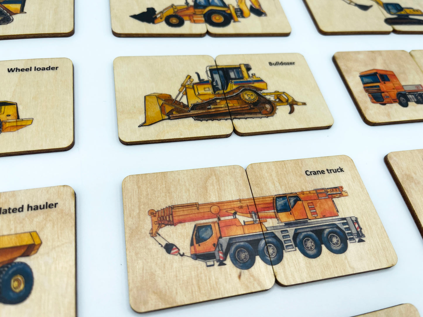 Wooden Construction Truck Matching Puzzle