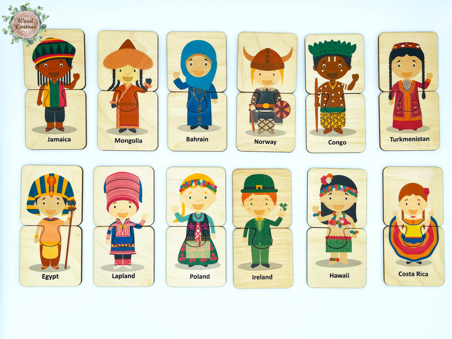 Wooden Kids around the world puzzle