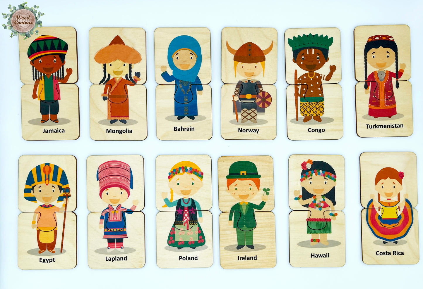 Wooden Kids around the world puzzle