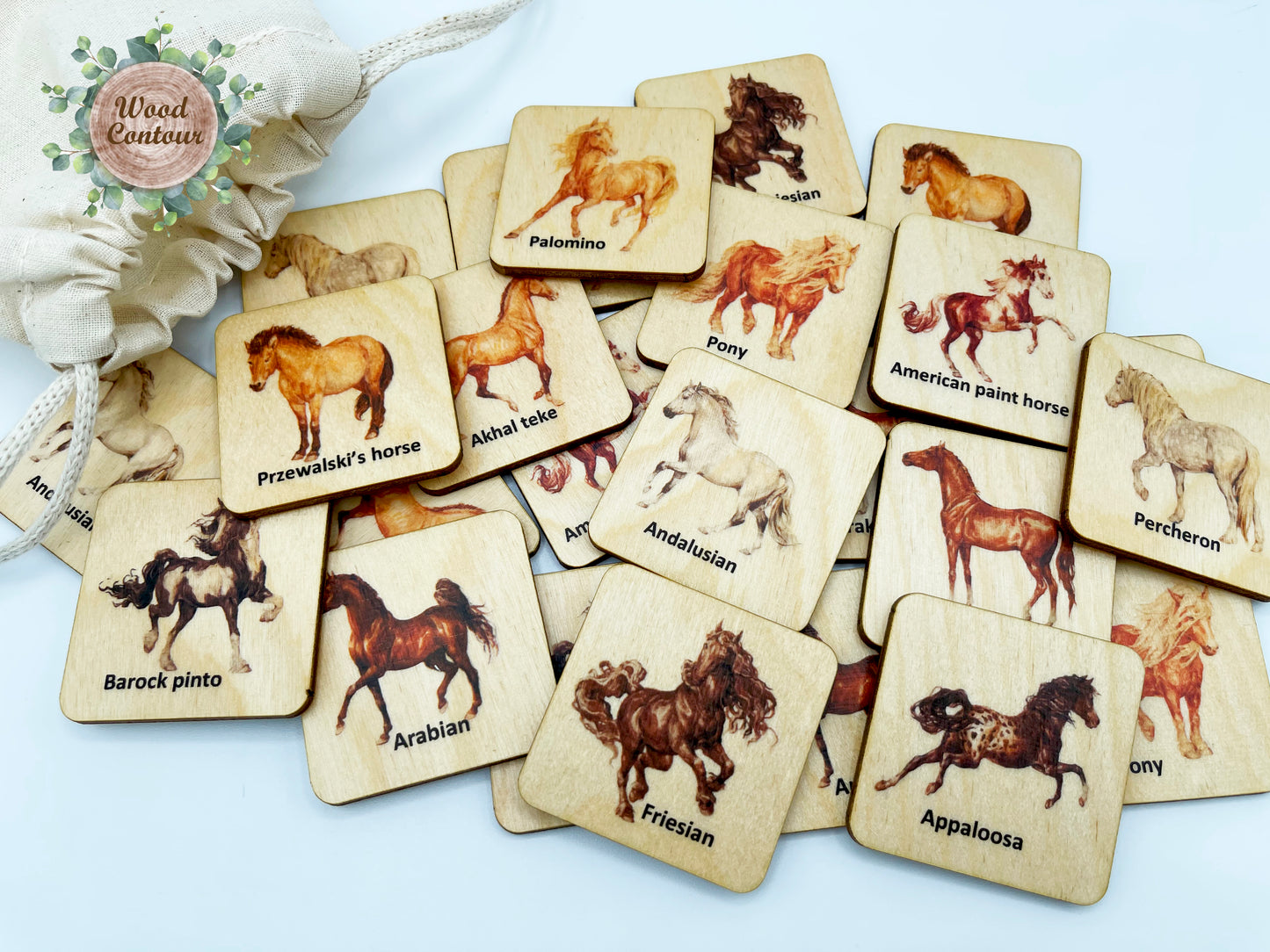 Wooden Horse Memory Game
