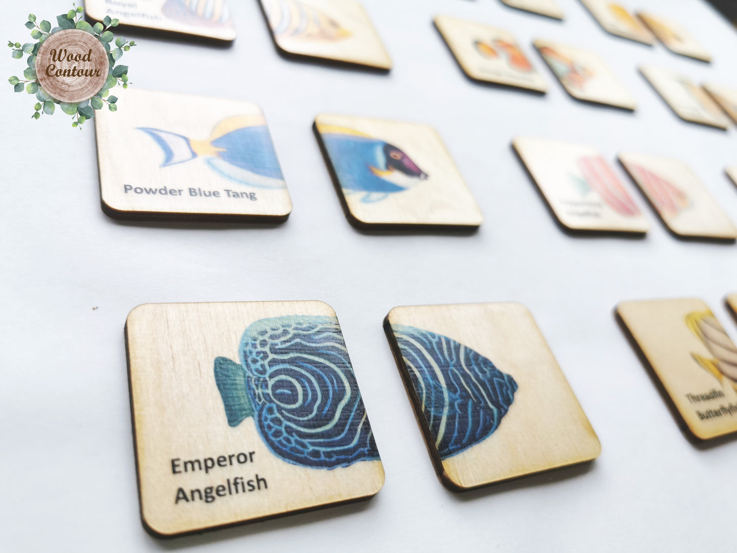 Wooden Tropical Fish Matching Puzzle