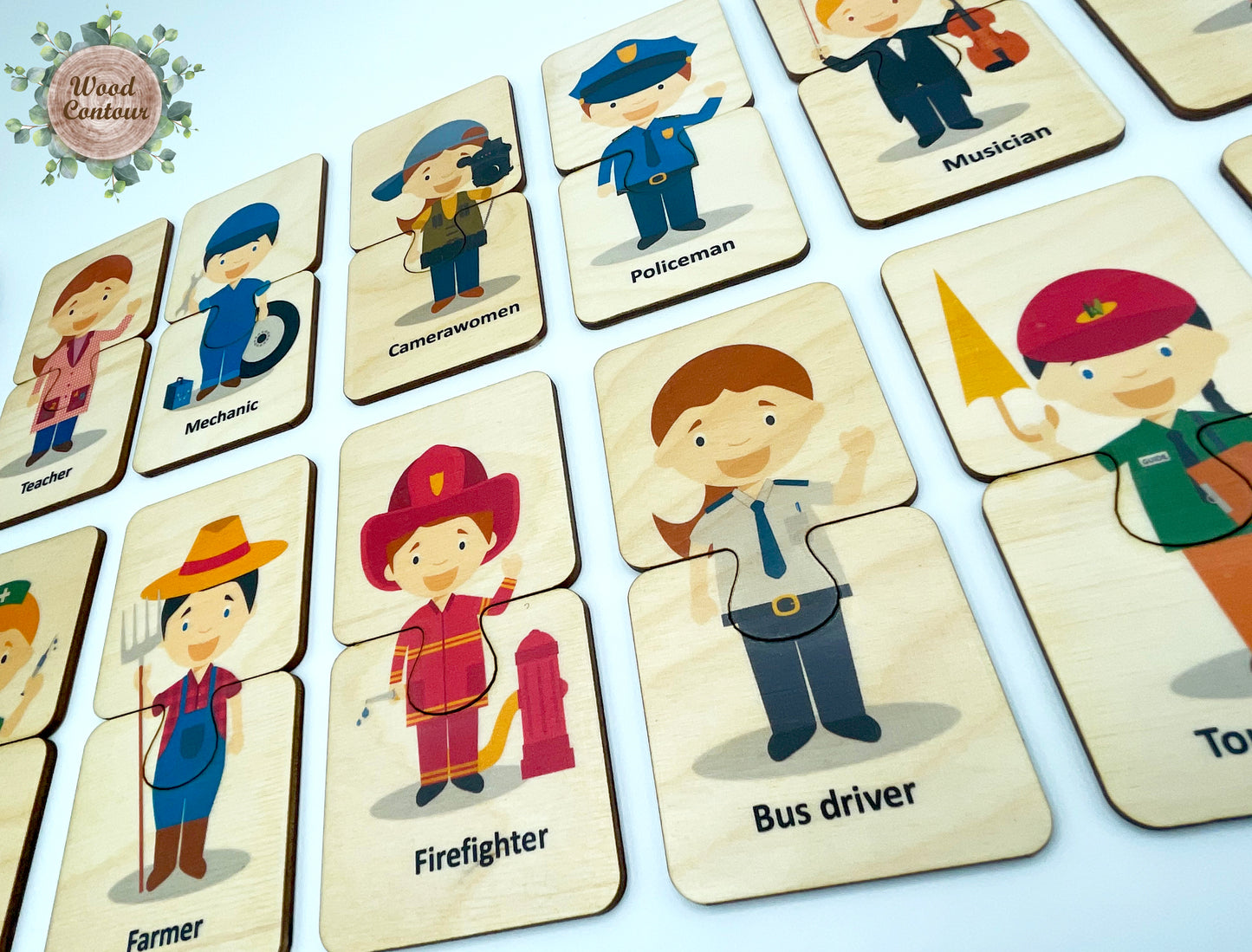 Wood job occupation puzzle
