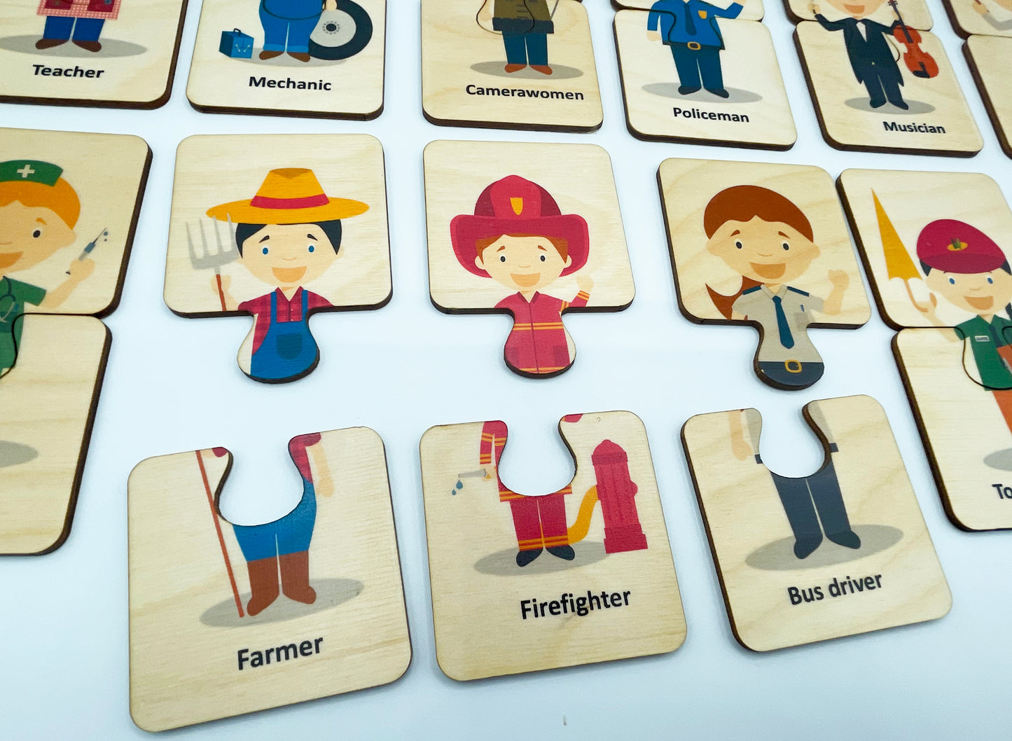 Wood job occupation puzzle