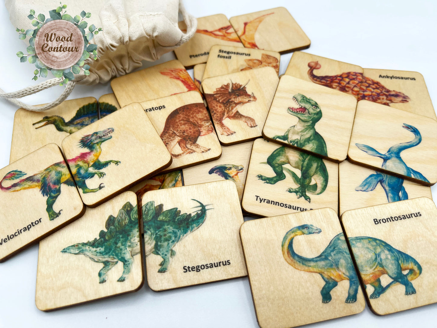Wooden dinosaur puzzle
