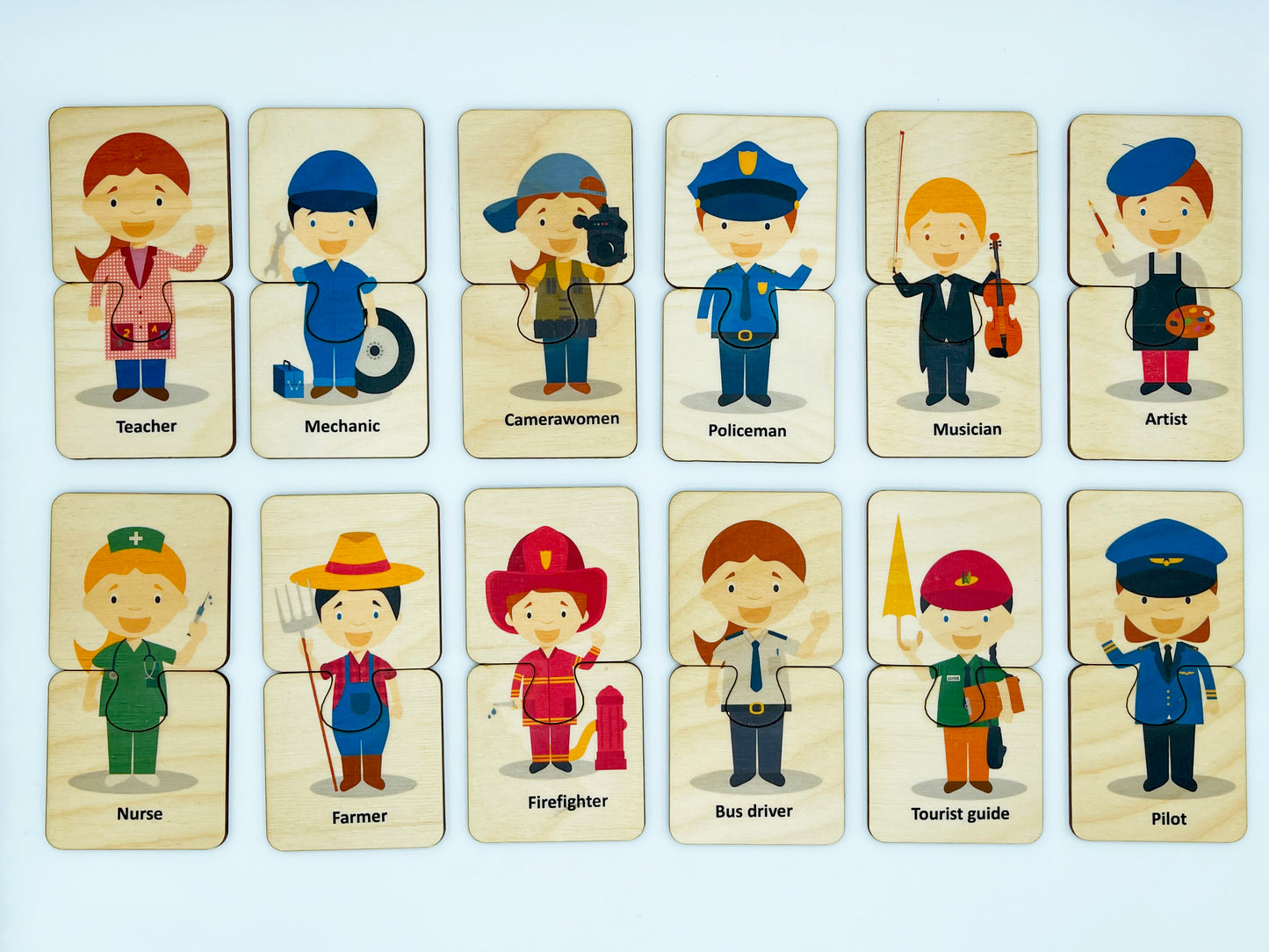 Wood job occupation puzzle