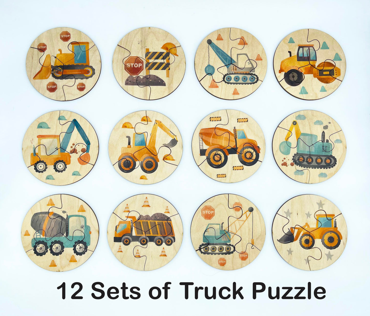 Wooden Consturctions Truck Puzzle