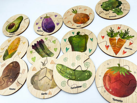 Wooden Vegetable Puzzles