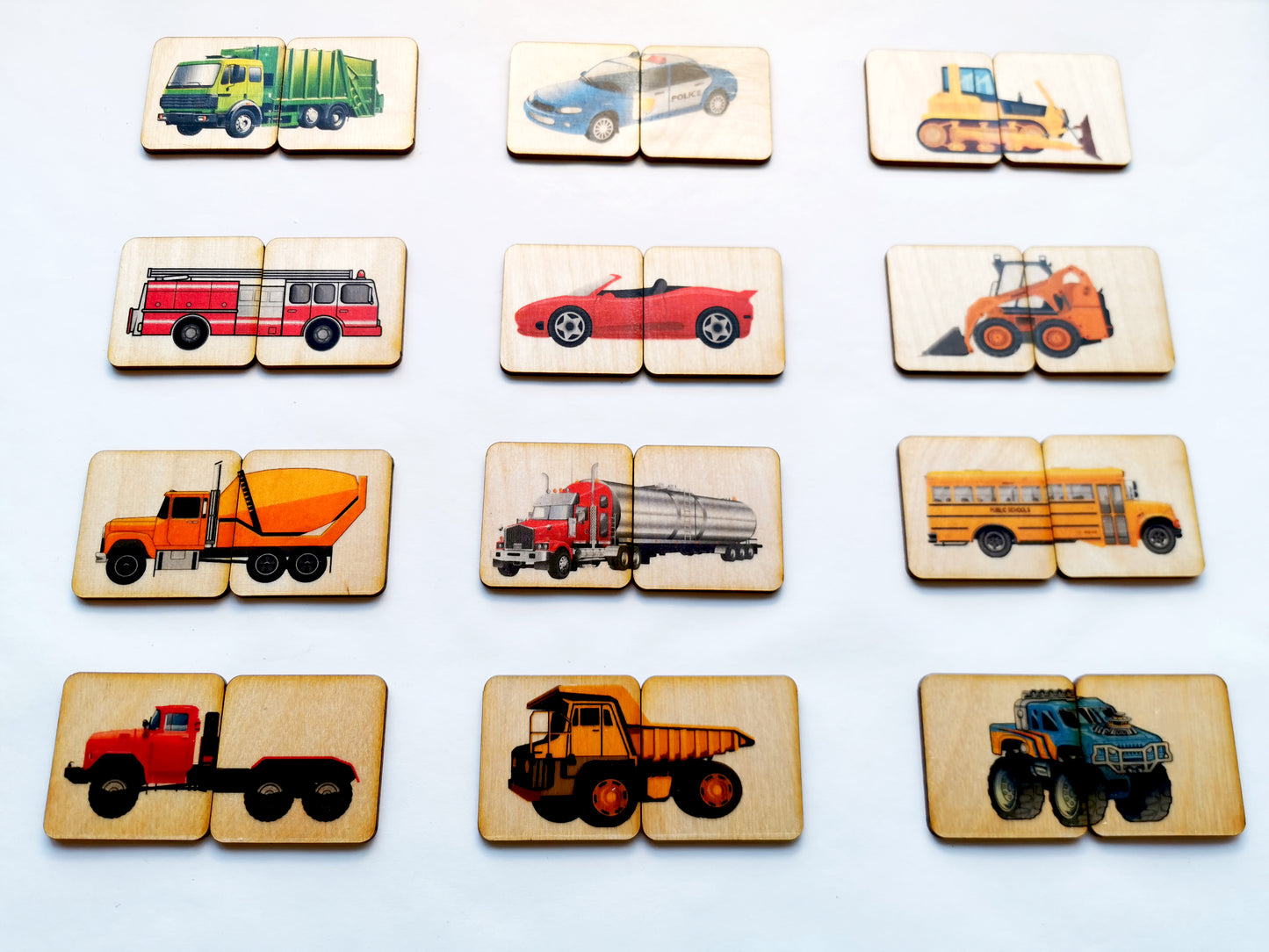 Wooden Vehicle Matching Puzzle