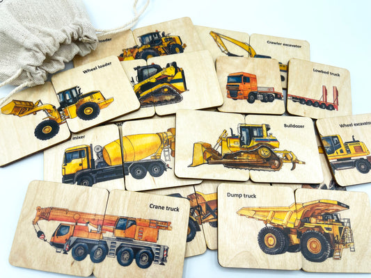 Wooden Construction Truck Matching Puzzle