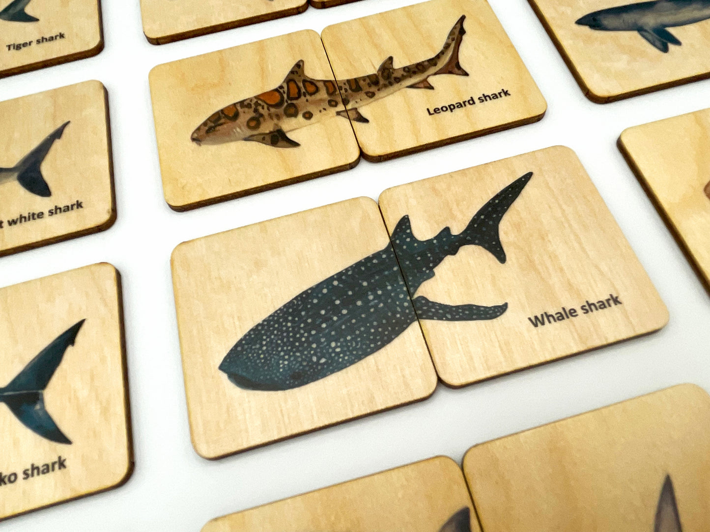 Wooden Shark Matching Puzzle