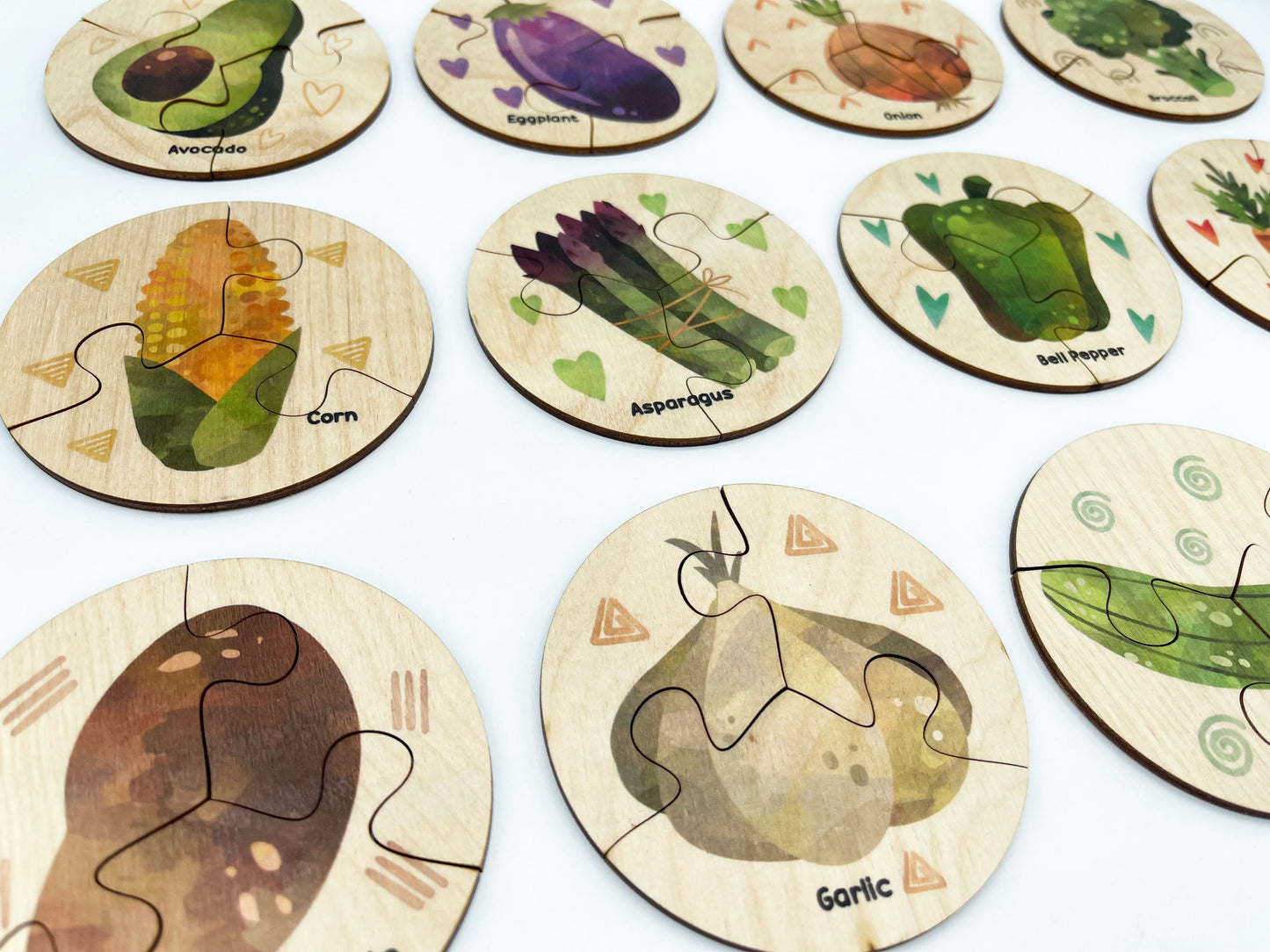Wooden Vegetable Puzzles