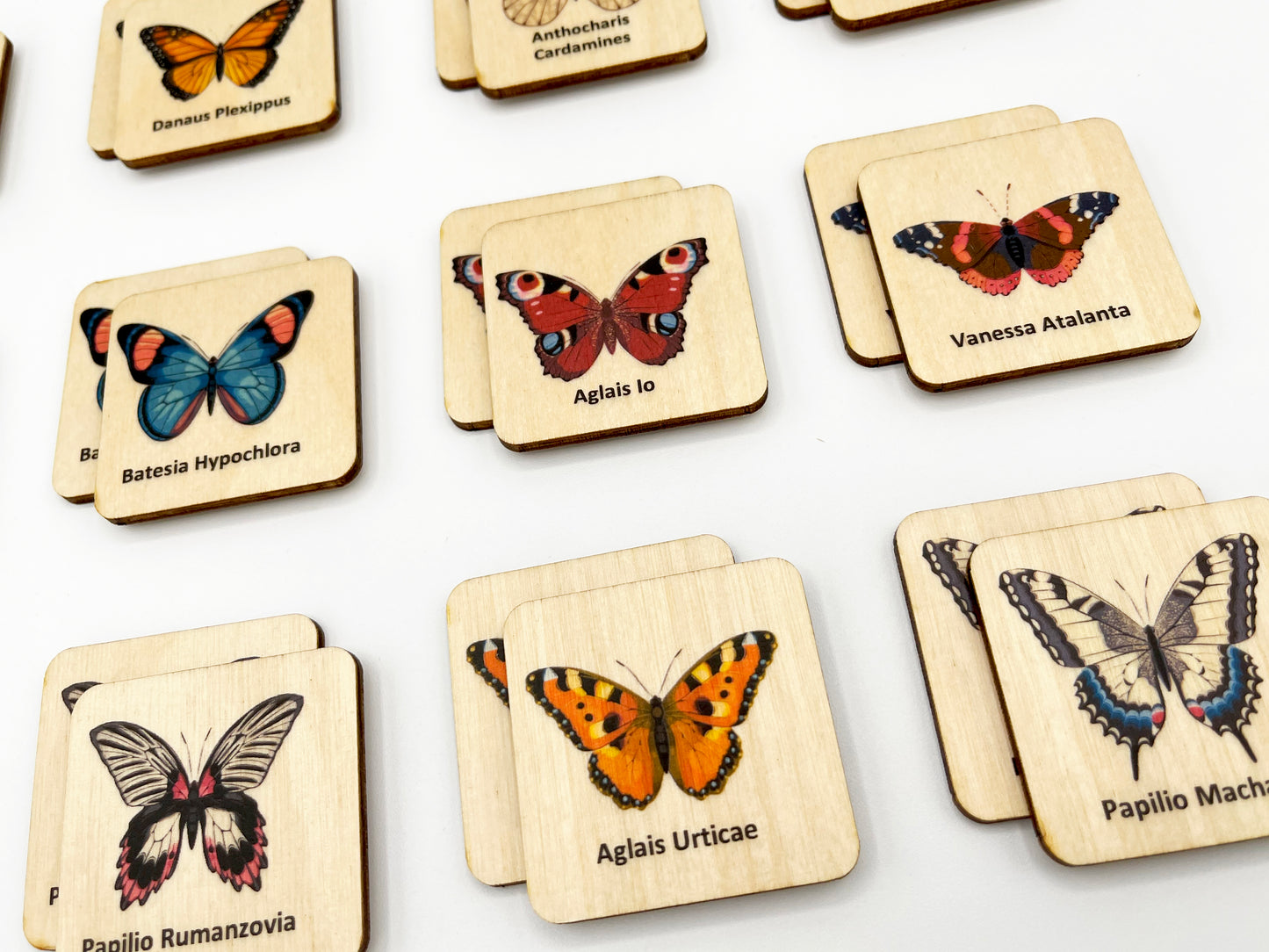 Wooden Butterfly Memory Game