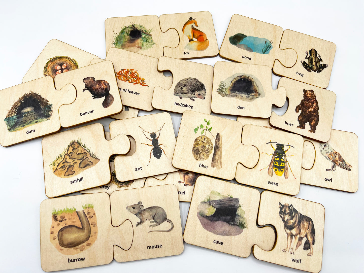 Wooden Animals Habitat Sorting Puzzle